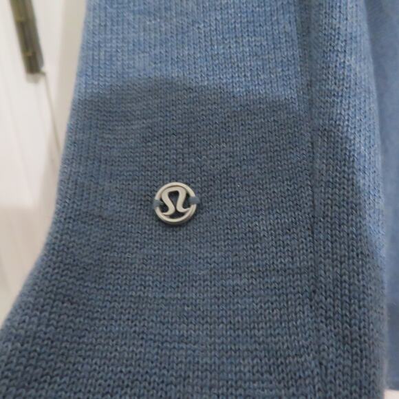 Lululemon Womens Blue Twist Front Long Sleeve Sweater Cozy Relaxed Loungewear - Picture 5 of 6